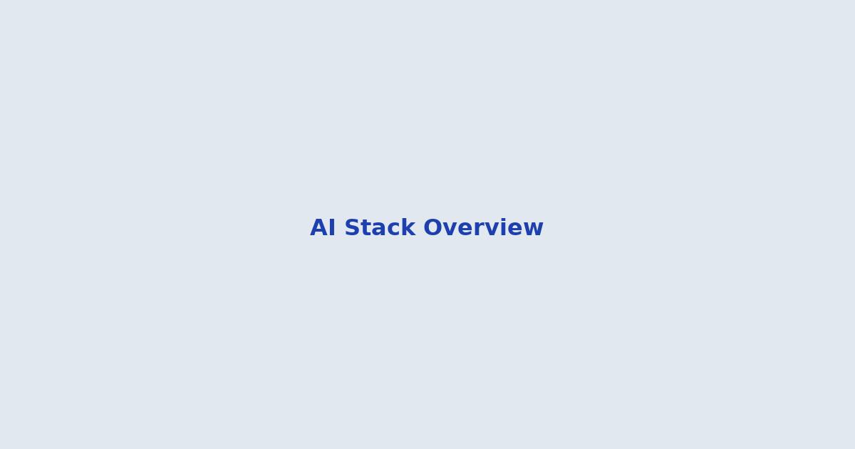 AI stack overview diagram