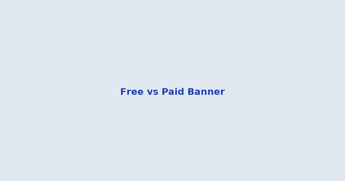 Banner illustration contrasting free and paid AI tools